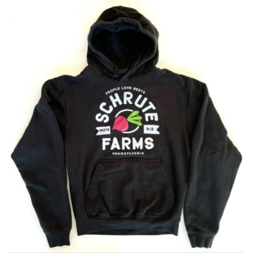 The Office Schrute Farms Hoodie Black XS Juniors Ripple Junction Beet Farm‎